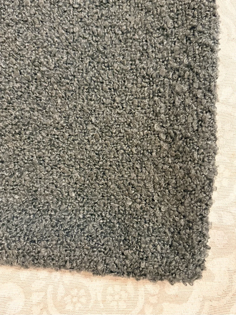 IKEA dark gray bouclé cushion cover 26x26